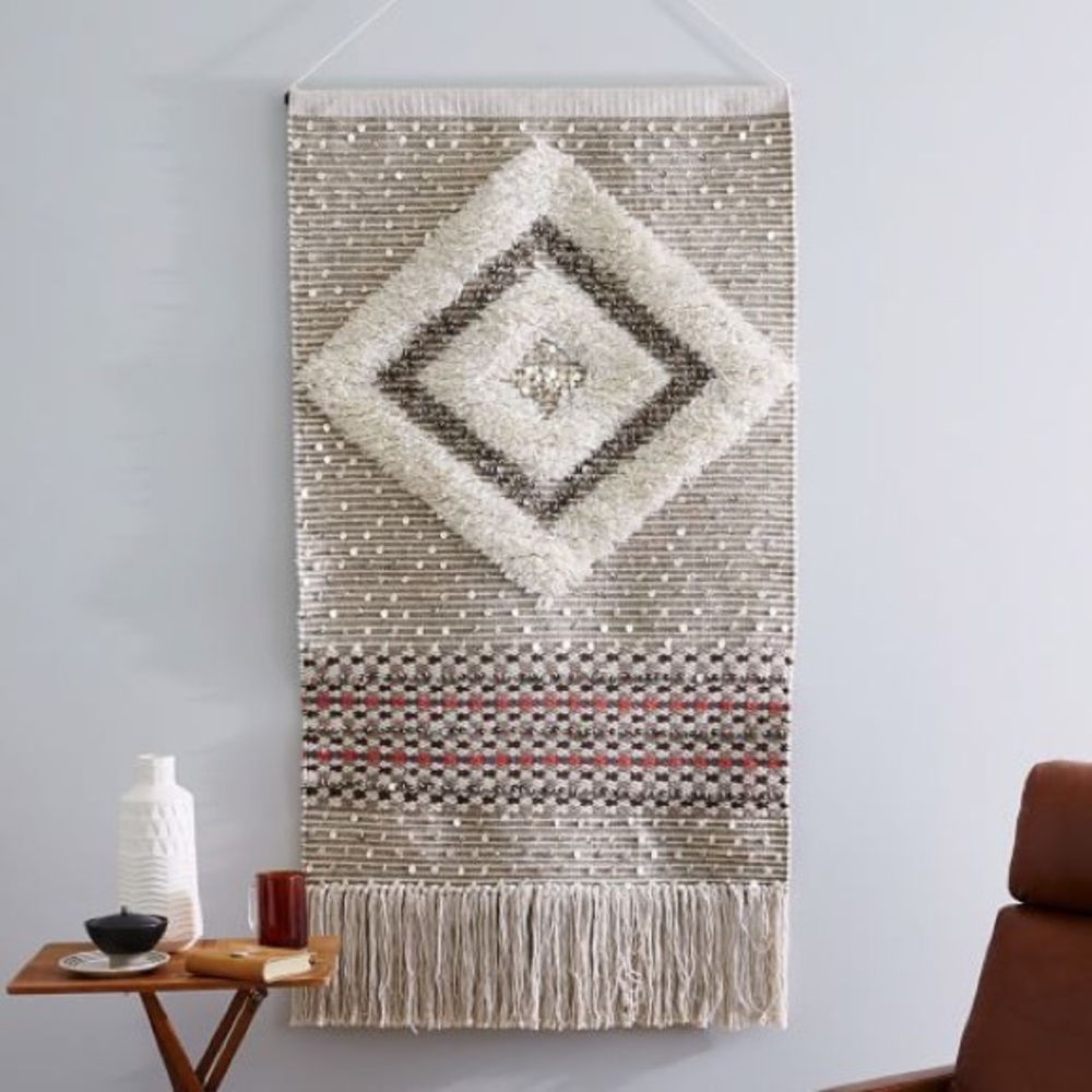 Brand New West Elm Sequin Wall Tapestry
